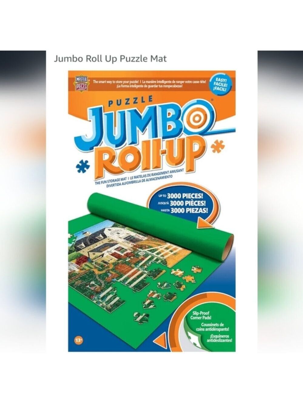 Jumbo Roll Up Puzzle Mat For 3000 PC Puzzle MasterPieces Roll-Up Puzzle Storage
